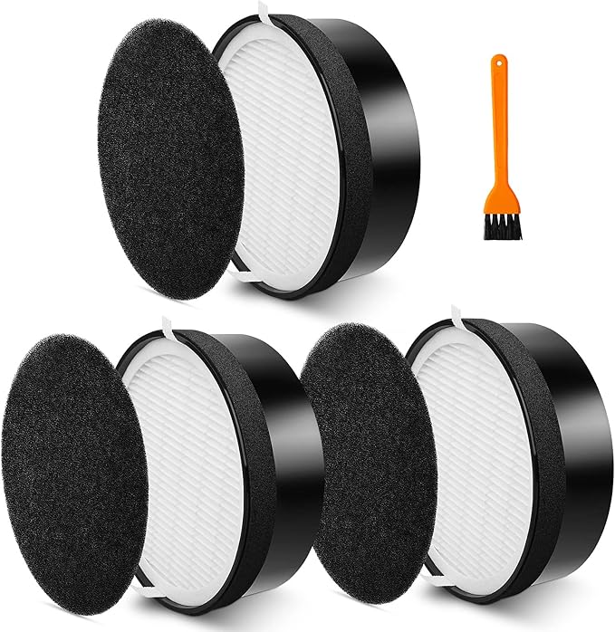 Colorfullife 3 Pack LV-H132 Replacement Filter Compatible with LEVOIT LV-H132 Air Purifier Filter Replacement, H13 True HEPA Filter, Activated Carbon Filter, Pre Filters, Part # LV-H132-RF