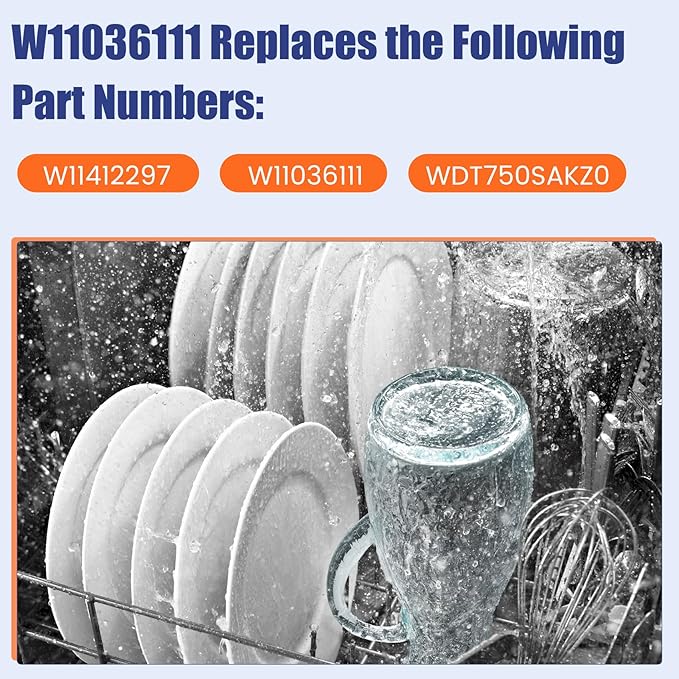 W11036111 W11412297 Diverter Valve Motor for Whirlpool Kitchen-aid Dishwasher WDT750SAKZ0 WDT970SAKZ1, Replace W11412297 W11690882, OEM Diverter Valve Motor Replacement Part