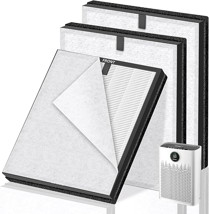 HAP603 Replacement Filter for ECOSELF HAP603 Air Purifier,3-in-1 H13 True HEPA High-Efficiency Activated Carbon Filter,3 Pack