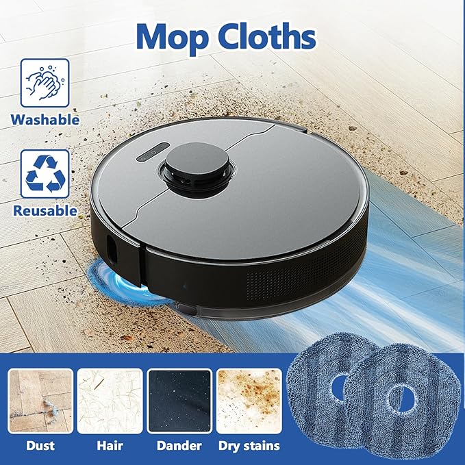 23 Pack X10 Pro Omni Replacement Parts Kit for Eufy X10 Pro Omni Robot Vacuum Accessories, 1 Main Roller Brush, 4 Hepa Filters, 4 Mop Pads, 6 Dust Bags, 6 Side Brushes, 1 Screwdriver 1 Clean Tool