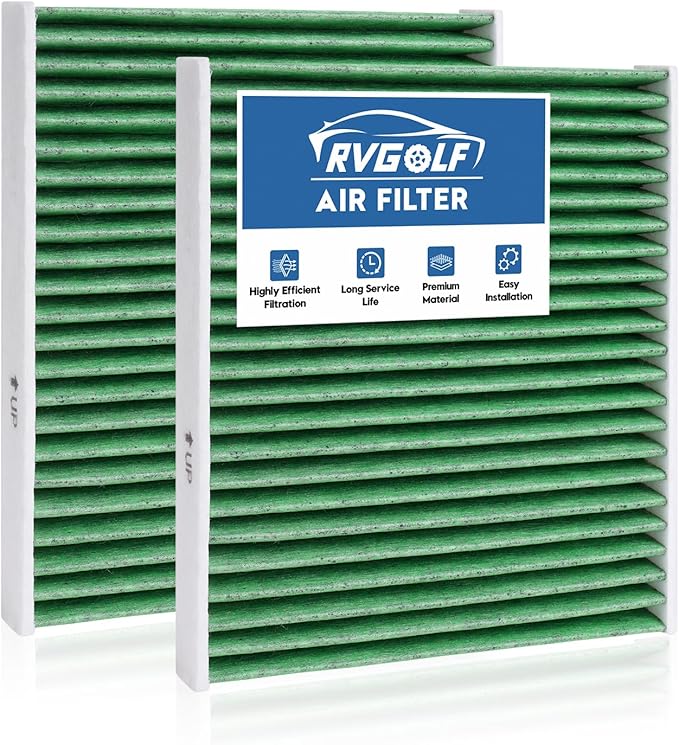 2-Pcs Cabin Air Filter for Toyota RAV4, Camry, Highlander, Subaru Ascent, Crosstrek, Impreza, Legacy, Outback, Mazda CX-9 Cabin Filter for Car Replacement for CF12157 Automotive Accessories