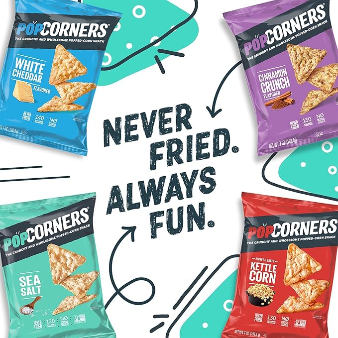 PopCorners Popped Corn Snacks, Spicy Queso, 1 Ounce Bags (Pack of 20) Packaging May Vary
