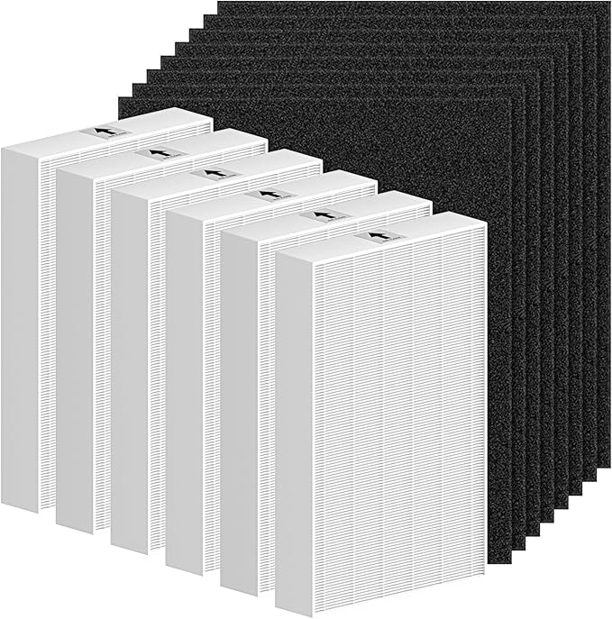 HPA300 HEPA Filter Replacement Compatible with Honeywell Air Purifier HPA300 Series, HPA300, HPA304, HPA8350, HPA300VP, HPA3300b, HPA5300, Pack of 6 HEPA R and 8 Pre filters A HRF-AP1