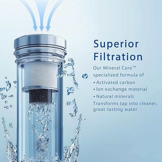 Advanced Sink Faucet Filter, NSF Certified Faucet Installation System, 400 Gallon Capacity, Can Reduce 99% Chlorine and Odors, with 1 Water Filter（T1-White）
