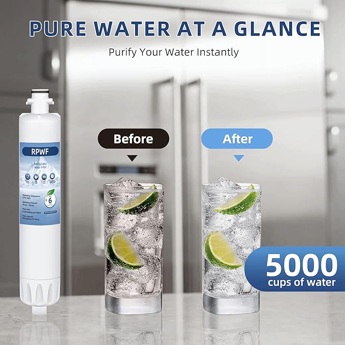 RPWF Water Filter Replacement for GE RPWF RWF1063 RWF3600A DWF-36 WSG-4 R-3600 MPF15350 OPFG3-RF300, 1 Pack