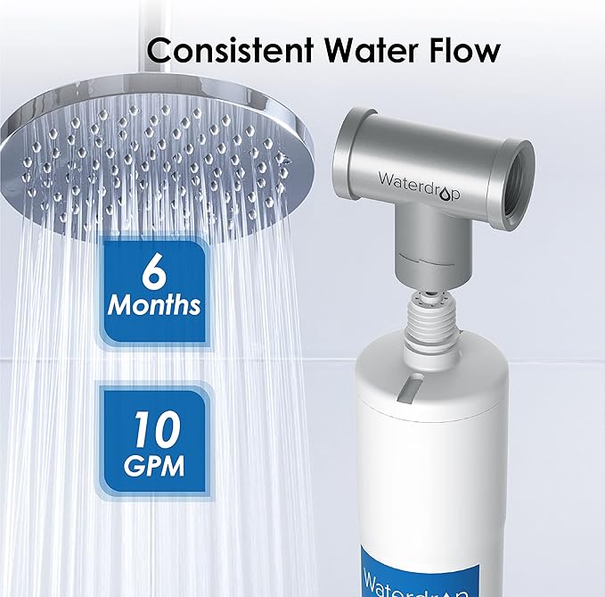 Waterdrop AP431 AP430SS Whole House Scale Inhibitor Filter, Heater Softener System, Prevent Scale Build Up On Hot Water Heaters, Pipes and Boilers