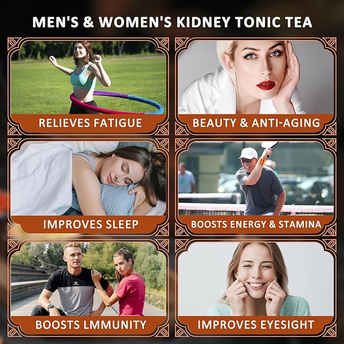 kidney tea formula ginseng six treasure tea，Traditional Chinese Herbal Medicine Ginseng tea bag, Nine natural ingredients，Organic Kidney Cleanse Detox Tea，for Men & Women,(30 Bags/1 Pack)