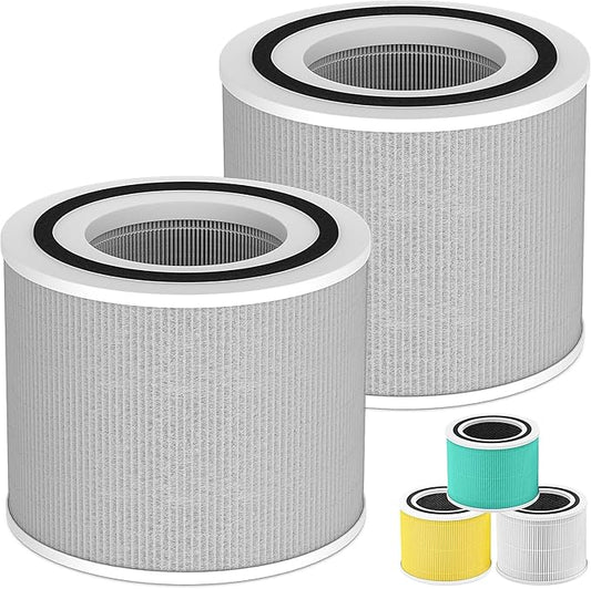 Upgraded Core 300 Air Puri-fier Replacement Filter Compatible with LEVOIT Core 300s-P Air Puri-fier, 4 in1 H13 True HEPA Filter,Core 300-RF Filters, Activated Carbon Filter for Smoke Removal Version