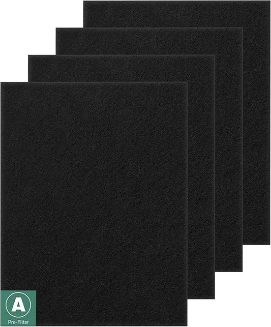 HRF-A300 Pre Filter A Replacement for Honeywell HEPA Air Purifier HPA300 Series, Funmit 4 Pack Precut Activated Carbon Pre Filter Replacement Compatible with Honeywell Air Purifier Prefilter A