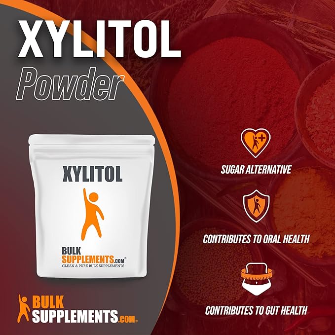 BulkSupplements.com Xylitol Powder - Natural Sugar Substitute & Sugar Alternative - Sweetener For Baking & Cooking, Gluten Free - 4g per Servings, Pack of 5 (5 Kilograms - 11 lbs)