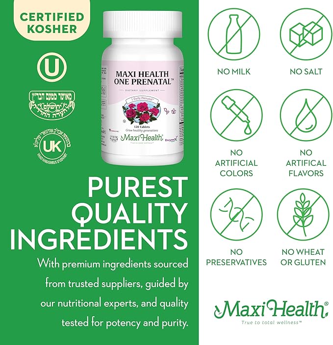 Prenatal Vitamins for Women – One Daily Prenatal Vitamins with Iron, Folate, Choline, Vitamin D3, and Essential Nutrients – High Absorption Supplement for Pregnancy and Preconception – 120 Tablets