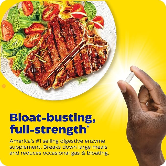 Enzymedica Digest Gold + ATPro, Maximum Strength Enzyme Formula, Prevents Bloating and Gas, 14 Key Enzymes Including Amylase, Protease, Lipase and Lactase, 120 Capsules