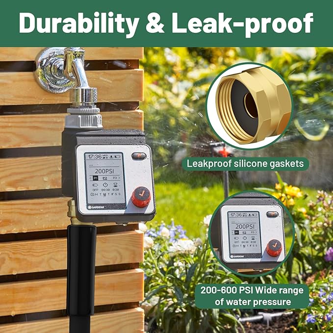 100 ft Garden Hose, 5/8 in Heavy Duty Water Hose, Flexible and Durable, Lightweight Rubber Hybrid Hose, Leak-Free Connections, Male to Female Fittings, BT100B, Black