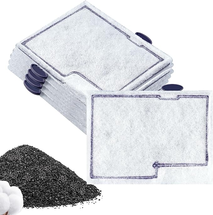 10 Packs Small Replacement Filter Cartridges for Aqueon QuietFlow E Internal Power Filter Size 10 and Minibow Aquarium Filters Size 1/2.5/5 Gallon ﻿