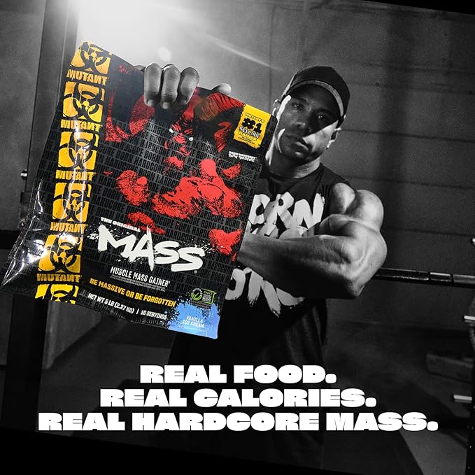 Mutant Mass | Weight Mass Gainer Protein Powder - high Calorie Protein Powder for Muscular Mass - Vanilla Ice Cream - 15 Pound