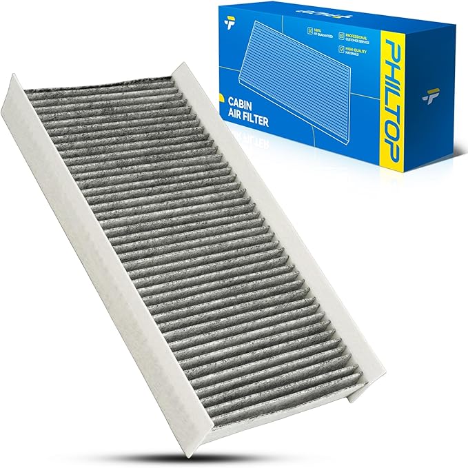 PHILTOP Cabin Air Filter, Replacement for CF11669 2004-2011 9-3, 2006-2009 9-3, 2010-2011 9-3X, Cabin Filter with Activated Carbon Filter Up Dust Pollen Odor