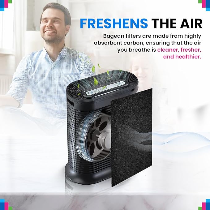 Cut to Fit Activated Carbon Filter Sheet 8” x 48” - Activated Carbon Air Filter for Air Purifiers Window AC Air Vent And More - Charcoal Filters Absorb Odors & Freshens the Air (1-Pack)