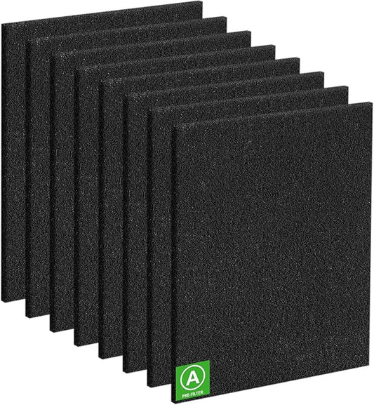 8 Pack HPA300 Pre Filter A, HRF-A300 Pre Kit Filter for Honeywell HPA300 Air Purifier, Precut Activated Carbon Prefilter for HPA300, HPA304, HPA3300, HPA5300, HPA8350 Series