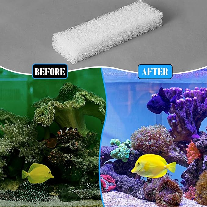 Nosiny 10 Pcs Filter Foam Pad Compatible with Fluval U3 Underwater Sponge Aquarium Underwater Filter Accessories Compatible for Aquarium, Fish Tank