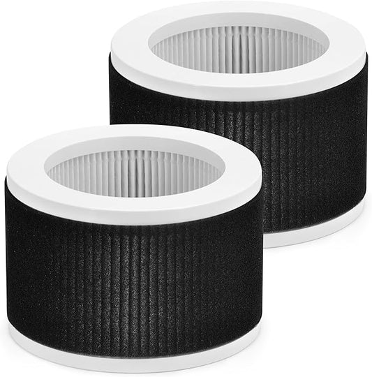 EPI810 Filter Replacement Compatible with Mooka Air Filter Replacement for Mooka Air Purifiers and Koios MEGAWISE Air Purifier with 3-Stage True High-Efficiency and Activated Carbon Filter, 2-Pack