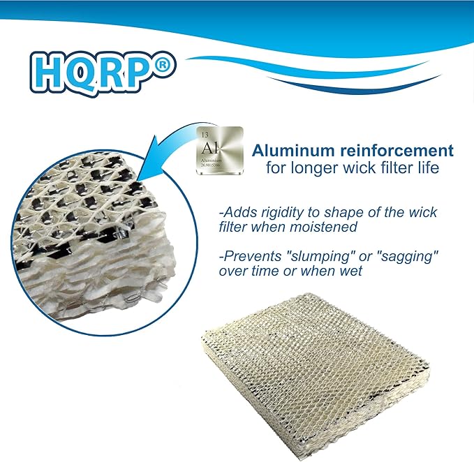 HQRP 2-Pack Water Filter Replacement for Bryant Carrier P110-4545 fits HUMCCWBP, HUMBBWBP, HUMCRWBP series, HUMCCWBP2417, HUMBBWBP2417, HUMCRWBP2417 Humidifiers