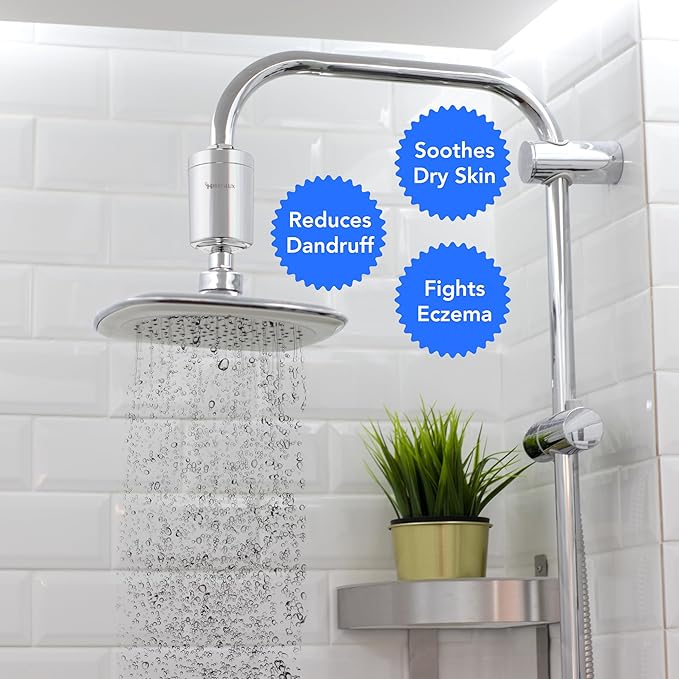 Premium High-Output Shower Filter with Replacement - Heavy Duty Water Filter - Hydralux H1 Filtration - Soothes Dry & Itchy Skin, Reduces Dandruff, Eczema & improves Condition of Skin