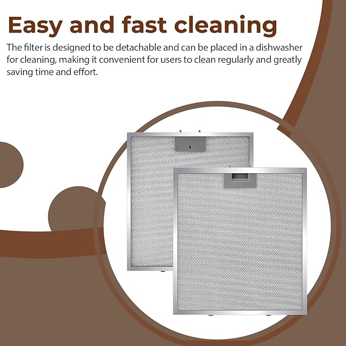 2PCS WA0575 Range Hood Filter 14.3"x13.46" Compatible with Vissani 30-inch Pyramid or Wall Mount Range Hood, 5-Layer Aluminum Mesh Filter