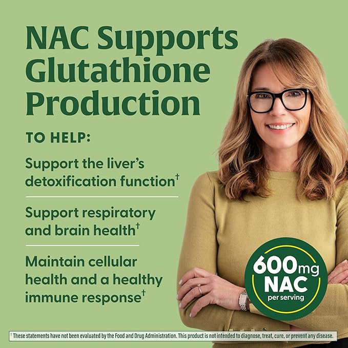 MegaFood NAC Supplement N-Acetyl Cysteine 600mg Per Serving - Promotes Production of Glutathione - Liver Support & Immune Support Supplement - Vegan, Non GMO - 120 Capsules, 120 Servings