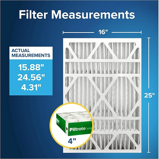 Filtrete™ Electrostatic Air Filter 700 MPR , 16 in x 25 in x 4 in (40.6 cm x 63.5 cm x 10.1 cm)