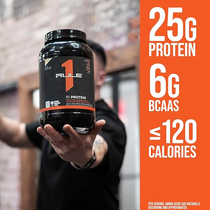 Rule 1 R1 Protein Whey Isolate - with 25g Protein & 6g BCAA Exclusively from Isolated & Hydrolyzed Sources for Workout Recovery (10 Pounds*, Chocolate Fudge)