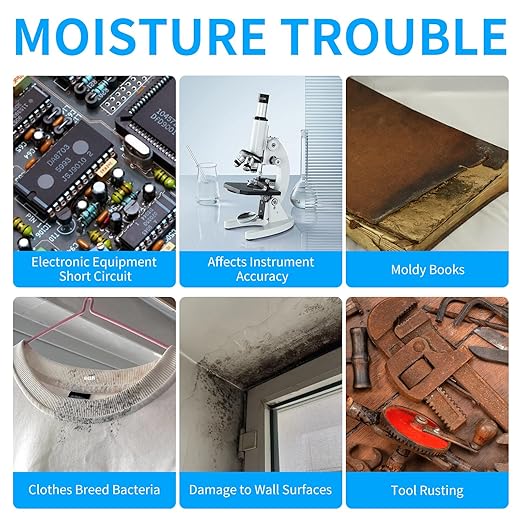 200g Rechargeable Desiccant, Moisture Absorbing Bag Reusable & Absorbs Moisture & Humidity, Rechargeable Dehumidifier Bag for Gun Safe,Cars,Bins,Totes,Food Storage,Clothes,Suitcase(2, Black)