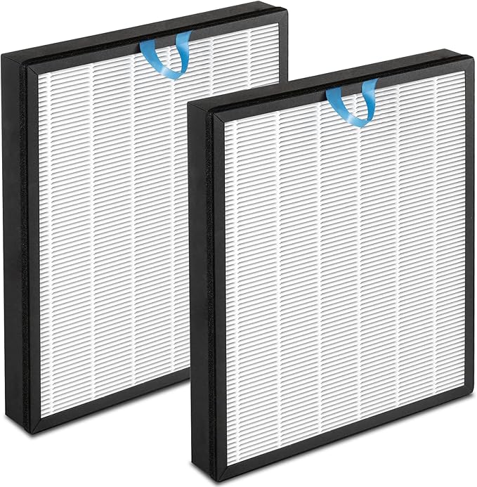 Vital 100S Replacement Filter Compatible with Levoit Smart WiFi Vital 100S Air Puri-Fier, 3-in-1 H13 Filter and High-Efficiency Activated Carbon Filter, Vital 100S-RF, 2 Pack.