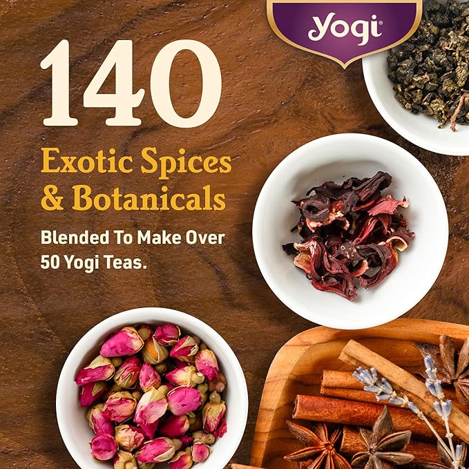 Yogi Tea Green Kombucha Tea - 16 Bags per Pack (4 Packs) - Organic - With Kombucha to Support Overall Health - Includes Lemongrass, Spearmint Leaf & More