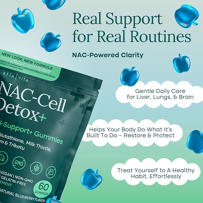 Sugar-Free NAC Gummies, N-Acetyl Cysteine Supplement with Milk Thistle, Glutathione, & Selenium, NAC Complex for Energy, Respiratory Health, Liver Detox & Cleanse, Kidney, Antioxidant Support