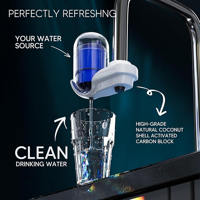 BOGDA Faucet Water Filter Replacement Fit for All P-ur, P-UR PLUS FM-2500V, FM-3700, RF3375, PFM400H PFM450S PFM150W PFM350V PUR-0A1 FM2500V FM-3700 Faucet Mount Filtration Systems, 4 Filters