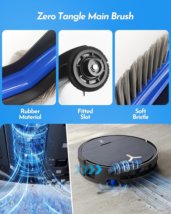 16 PCS Replacement Accessories kit Compatible with ECOVACS DEEBOT X9 Pro Omni Vacuum Cleaner Robot, 1 Main Brush, 4 Side Brushes, 4 HEPA Filters, 2 Mopping Rollers, 4 Dust Bags, 1 Cleaning Brush