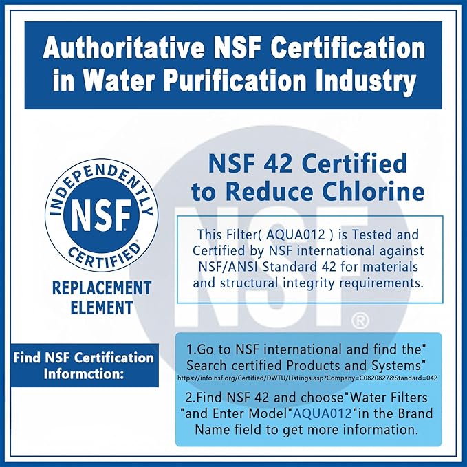 AQUA012 FPPWFU01 Water Filter Replacement Compatible with EPPWF01 PureAdvantage PWF-1 FPPWFU01 PurePour PWF-1Refrigerator Water Filter(3 Packs)