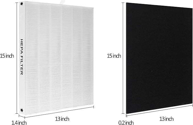 AP-1512HH True HEPA Replacement filter, Compatible with Coway Airmega AP-1512HH, AP-1512HH-FP, AP-1518R, AP-1519P, Item NO #3304899 (2 HEPA Filters + 4 Odor Pre-filters)