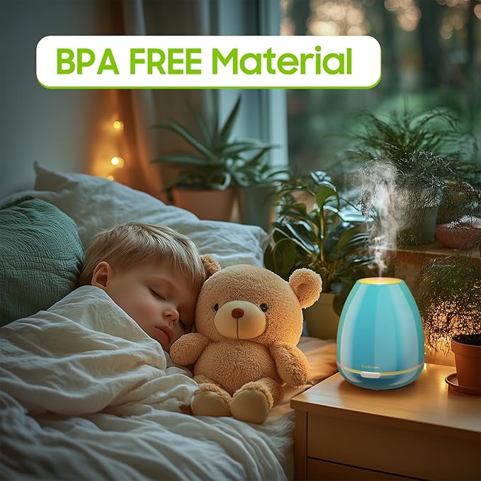 300ml Aromatherapy Scent Diffuser, 7 Color LED Auto Essential Oil Diffuser, Suitable for Pets, Home, Office, Yoga, 20H Long Lasting, Automatic Shutdown (Sky Blue)