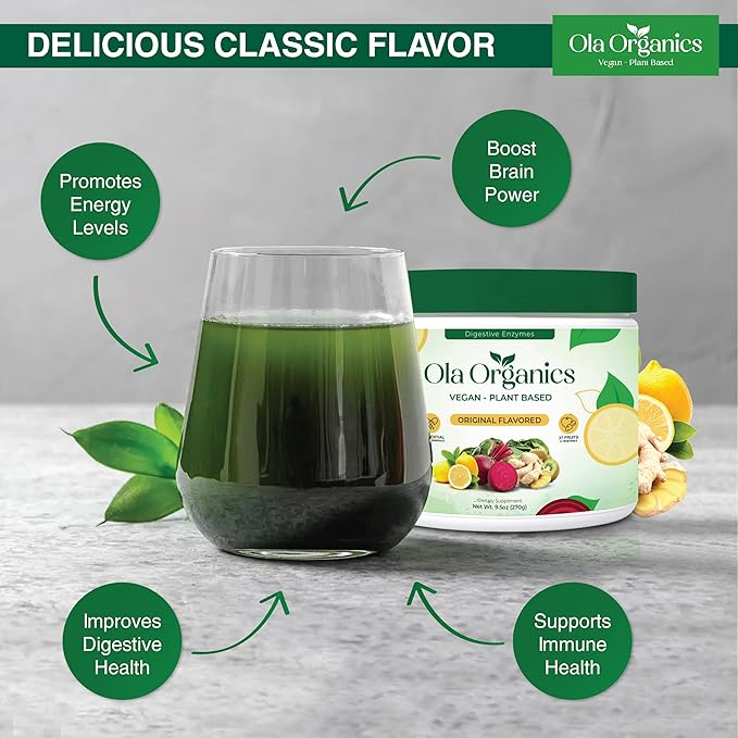 Greens Superfood Powder – Packed with 11 Cruciferous Vegetables & Phytonutrients – Energy, Immune Support, & Liver Health – Premium Vegetable Supplement for Adults (300g Powder)