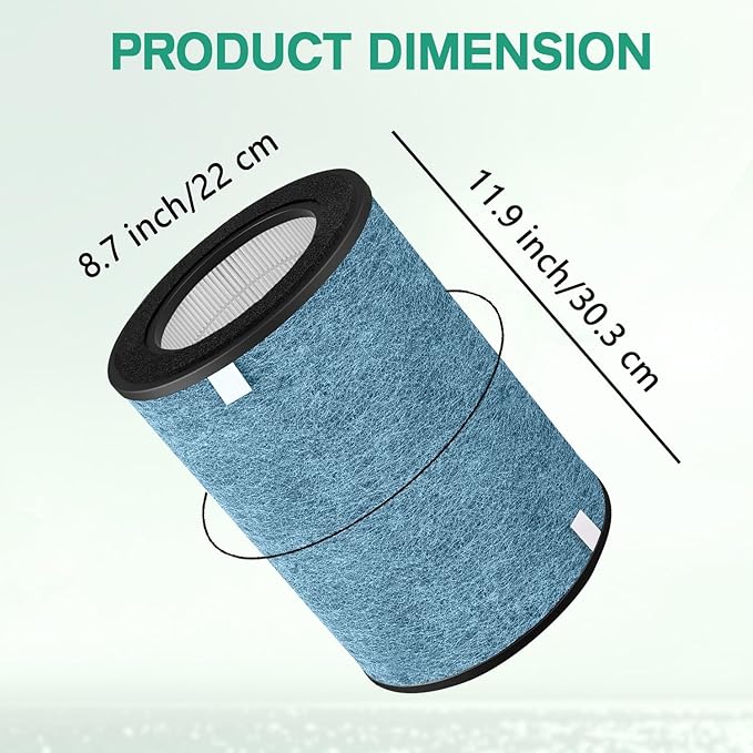 HP302 HP202 HC502 Replacement Filter Compatible with Shark HP200, HP300, HC500, UA & AP Series,3-in-1 H13 Grade True HEPA Filter,Part # HE2FKBAS,HE2FKBASMB,HE2FKPET,2 Pack