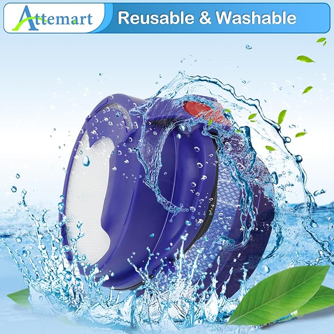 Replacement Filter Kit Compatible with Dyson DC24 Animal, DC24 Multi-Floor The Ball Filter Kit, Includes Washable and Hepa Filter, Replace Part 919777-02 and 915928-12