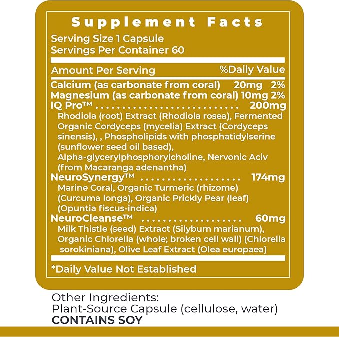 Premier Research Labs CereVen - Herbal Brain Supplement for Memory & Focus Featuring Rhodiola Rosea, Rhodiola Rosea Supplement for Brain Health Support - 60 Vegetarian Capsules