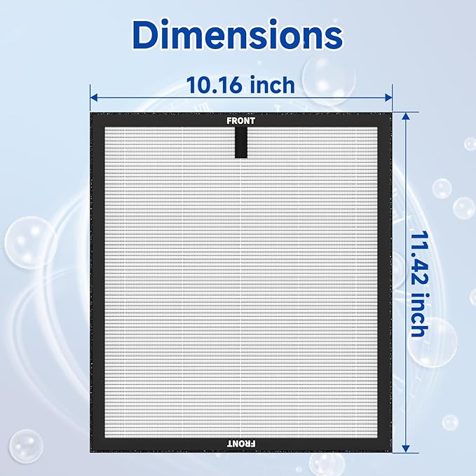 2 Pack HAP-603/HAP-603WF Replacement Filter Fit for ECOSELF Air Purifier Filter Replacement for ECOSELF HAP603 / HAP603WF Air Purifier, for Home Large Room with Smart Mode, # RFHAP603 White