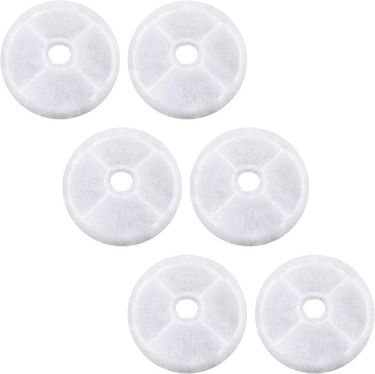 Nispira Replacement Water Filter Compatible with Catit Design Senses Fountain, Catit Flower Fountain, Catit Senses 2.0 water fountain, 6 pks