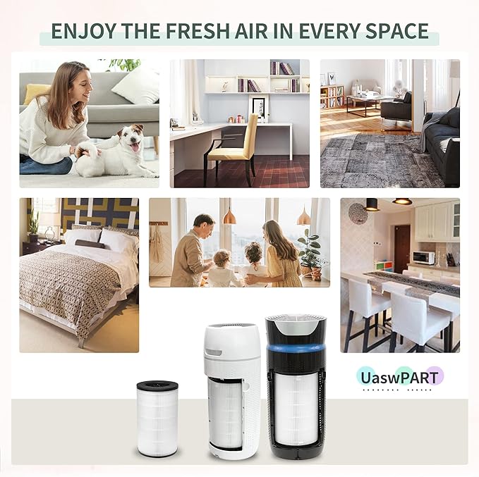 [UPGRADED] AP-PET35FL AP-T30 Replacement Filter Compatible with HoMedics Air Pu-rifier Filter, Replacement for AP-T30 AP-T30WT AP-PET35 AP-PET35-WT, Part# AP-T30FL AP-PET35FL True HEPA Filter, 1 Pack