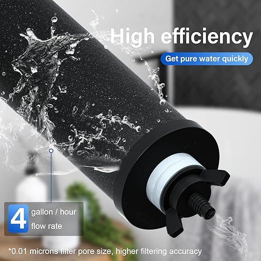 Purewell Gravity-Fed 1.5 Gallon Stainless Steel Countertop Water Filter System – Perfect for Kitchen Use, Camping, and Adventure