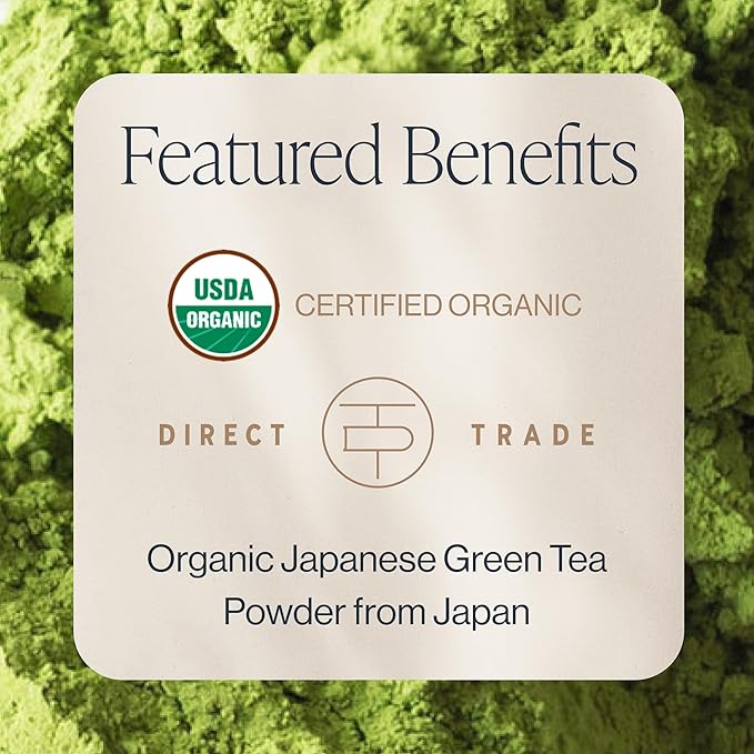Rishi Tea Teahouse Matcha Powder - Organic Japanese First Harvest Ceremonial Grade Matcha Green, Hot or Iced - 3.52 Ounces, 50+ Servings