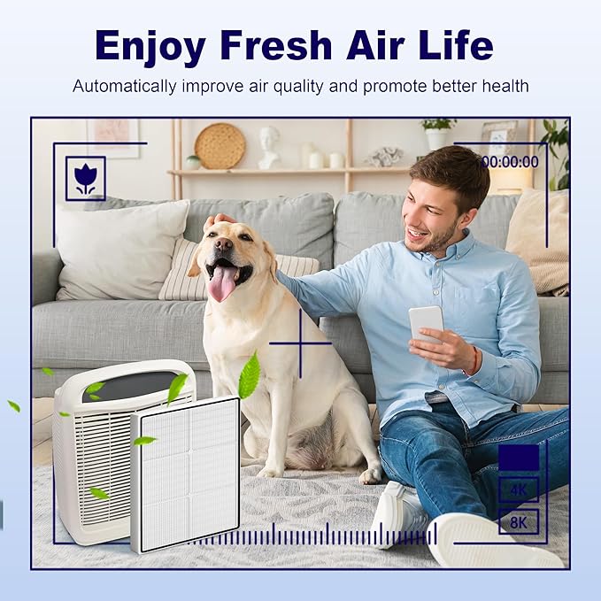 AP510 & AP450 Replacement Filter for Whirlpool Whispure 1183054K 8171434K AP450 AP510 AP51030K AP51030KB AP45030K WP500 WP1000 Air Purifier, 1 True HEPA Filter + 4 Activated Carbon Pre-Filters