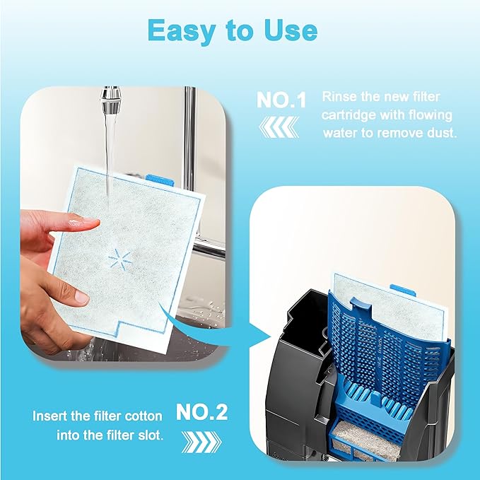 16Pack Large Filter Cartridges Replacement Compatible with Aqueon QuietFlow LED PRO Size 20,30,50,75/Power Filter Size 20,30,50,55/75, E Internal 40 and Canister (Extra 12Pcs Filter Pads)